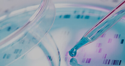 A pipette dispenses liquid into a petri dish placed on a sheet displaying DNA sequencing data, capturing the attention of chicago lawyers interested in biotech innovations.