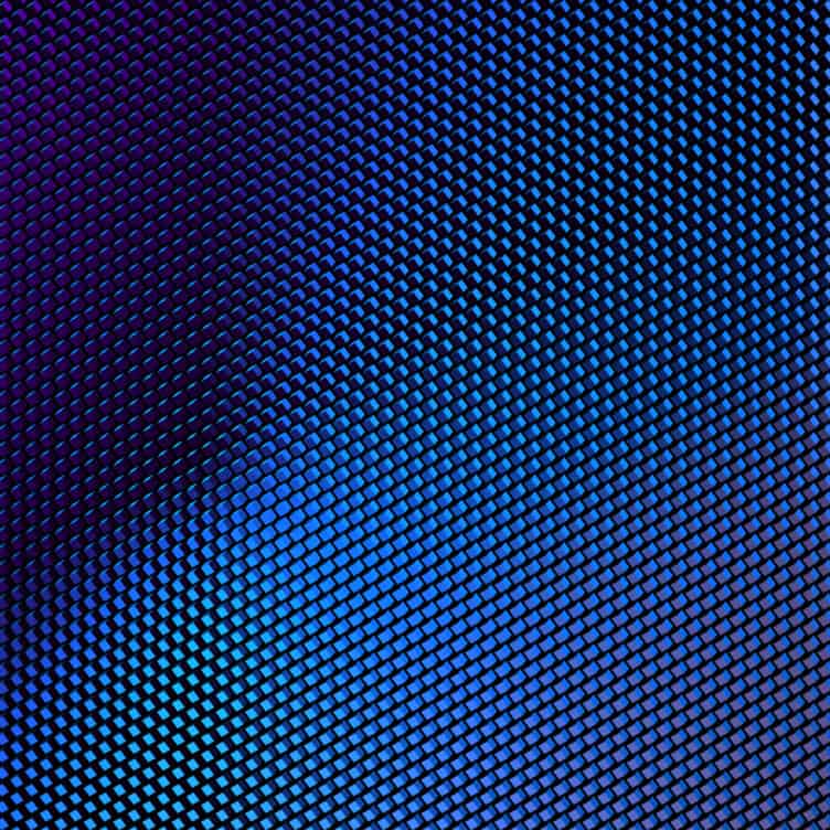 A close-up of a textured surface with a grid pattern, displaying a gradient of blue and purple lighting—an image that reflects the precision and innovation found in Chicago lawyers specializing in intellectual property law.